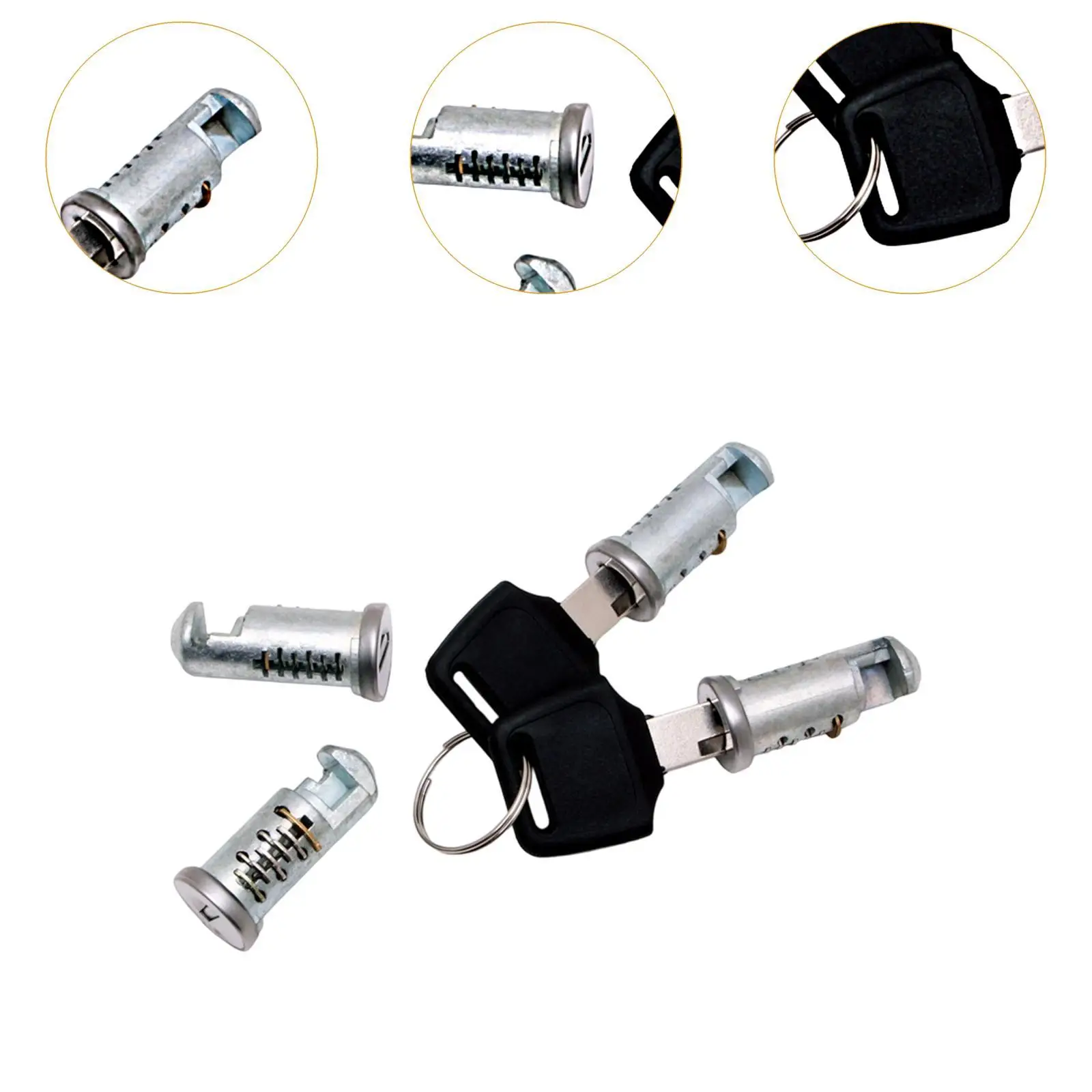 

Car Roof Luggage Lock Cylinder Assembly Metal Replacement for Vehicle Luggage Rack Crossbar Off Road Security