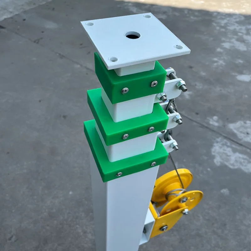 Hand lift monitoring pole custom manual telescopic mechanical winch lift mast