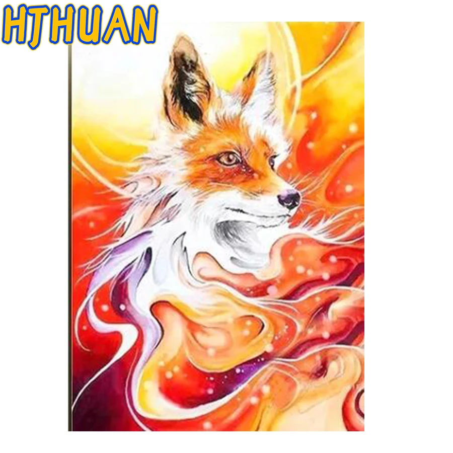 

Diamond Painting Graffiti Animal Fox Cross Stitch Full Square Round Drill Embroidery Colorful Handmade Home Room Wall Decor Craf