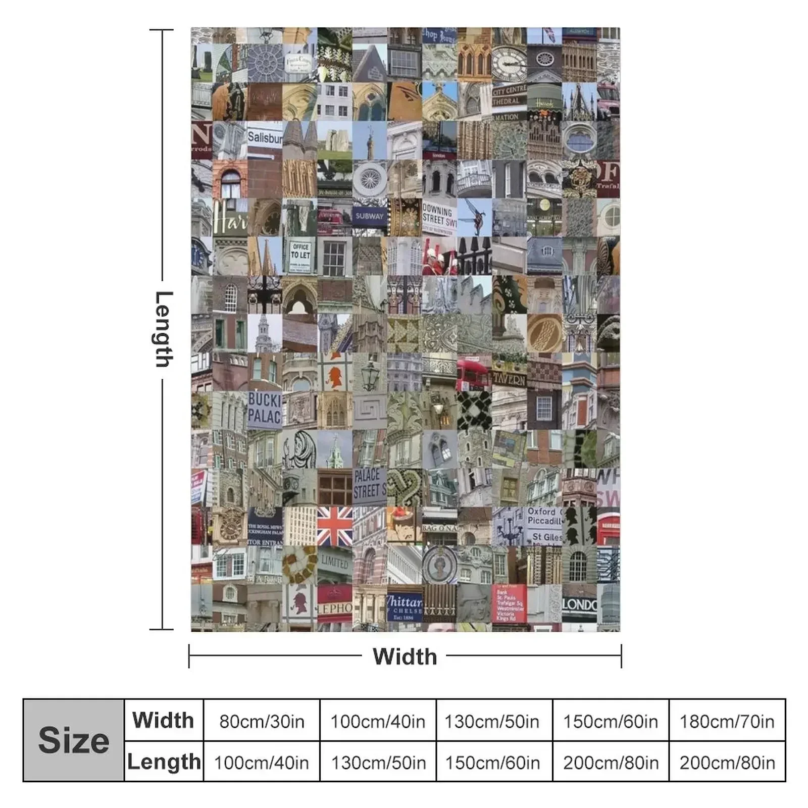 London, England Throw Blanket Giant Sofa Cute Picnic Soft Plush Plaid Kid'S Camping Blankets