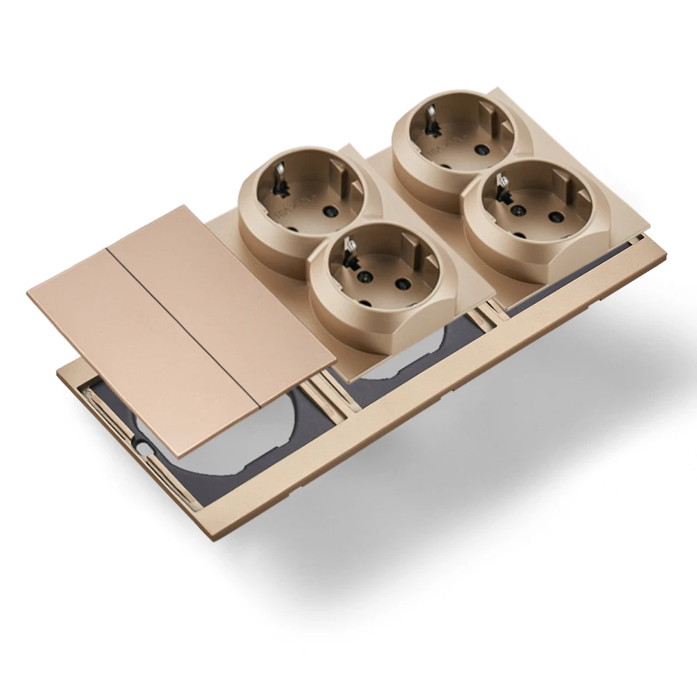 Skin Sensation Skin Feel Paint Rocker Switch Integrated Panel Wall Socket Power Sockets Button Light Switch Embedded Embedded