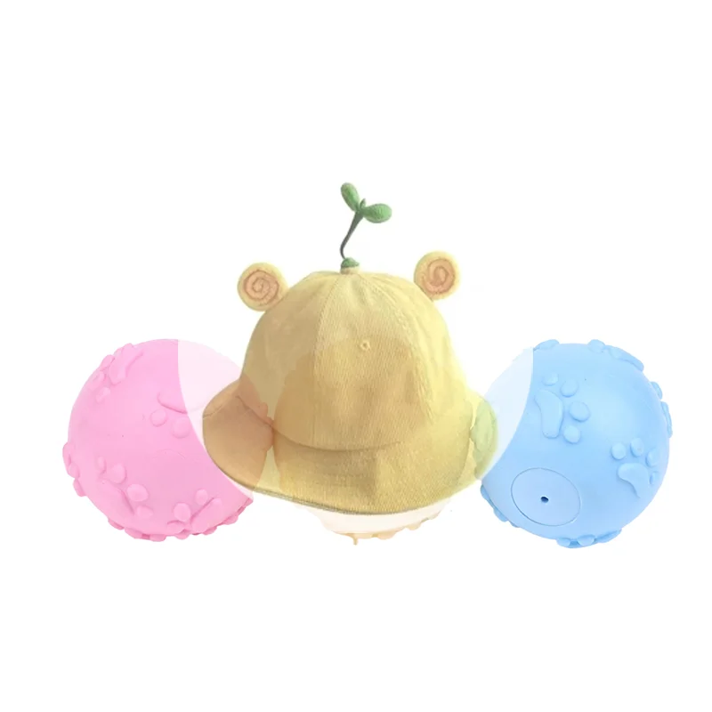 

[JT] 1 шт. интерактивная скрипучая резиновая игрушка для собаки, мяч с мультяшным принтом лапы, прочная жевательная игрушка для мелких пород, стоматологического здоровья