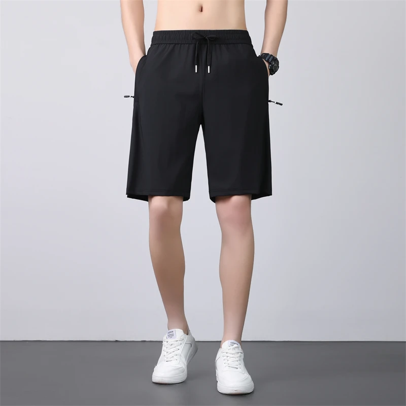 Ice Silk Shorts Men and Young Men Loose Quick-drying Casual Pants