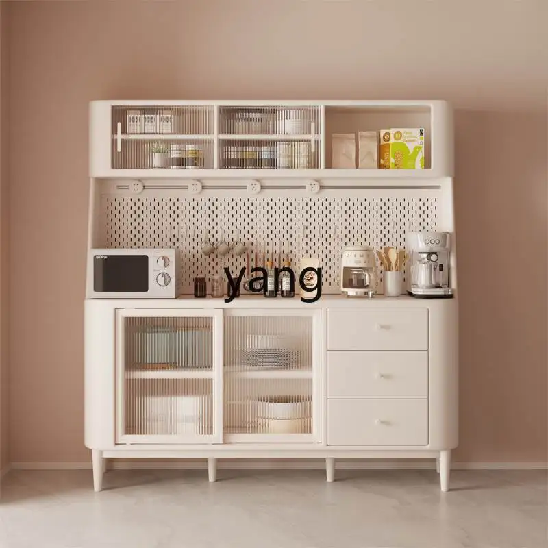 

TGF Light Luxury Solid Wood Sideboard Cabinet Wall-Mounted Integrated Storage Cabinet High-End Home Finished Tea Cabinet