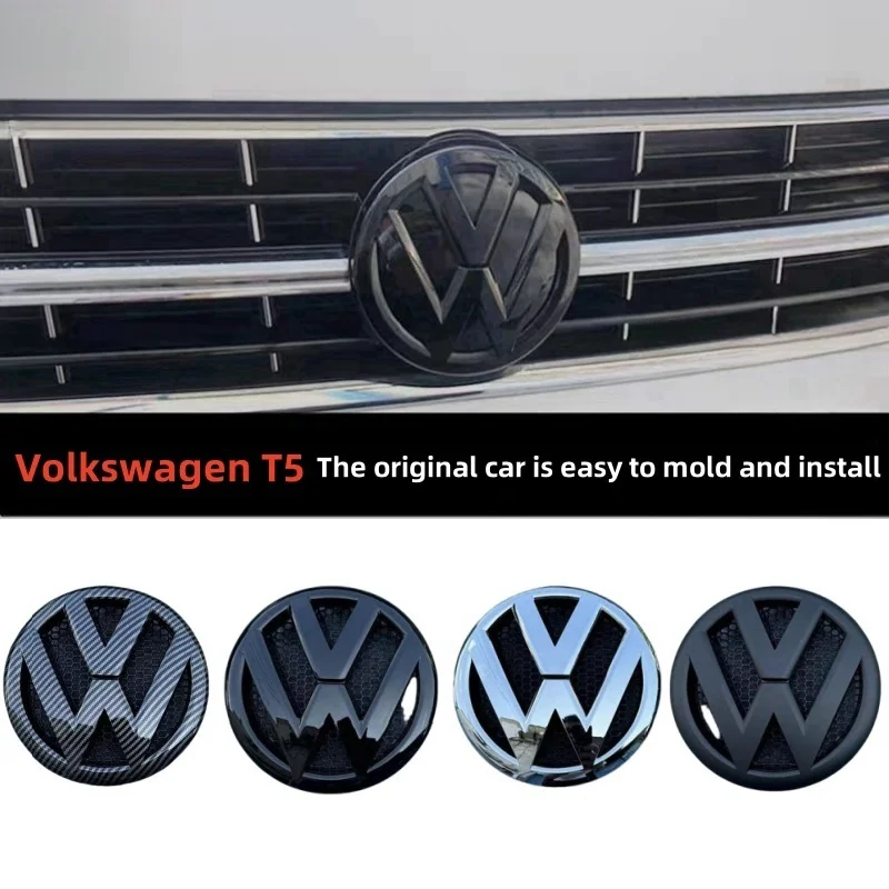 Fit for volkswagen transport T5 Gloss Black 170mm Front Radiator Grille Emblem +130mm Rear Trunk Lid Emblem Car Logo