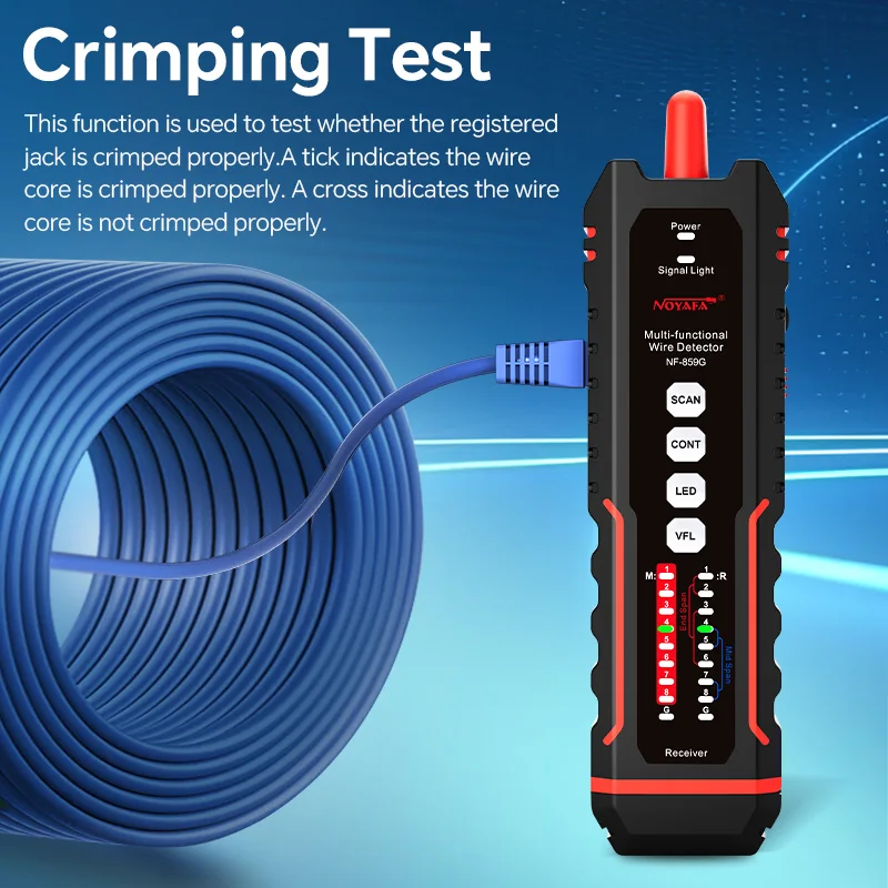 NOYAFA new updated multifunctional NF-859GK network cable tester with IP scan function Ping testing POE testing Tester