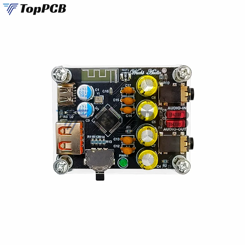 App Control USB Decoding Board Lossless HiFi Bluetooth 5.1 Audio Receiver 5V 1-3A Type-C AUX MP3 Decoder for Subwoofer Speaker