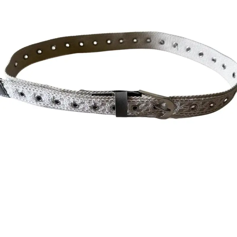 Vintage-Spitzengürtel für Damen, modische Metallschnalle, dekorativer Taillengürtel, Retro-Jeans-Accessoire, koreanisches Trenddesign, 110 cm – Detail 7