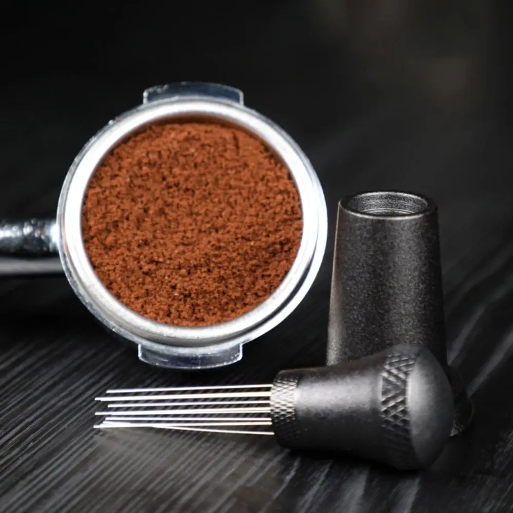 Magnetic Coffee Powder Stirring Needle Stainless Steel With Storage Base Coffee Stirrer Prevent Clumping Non-slip Handle