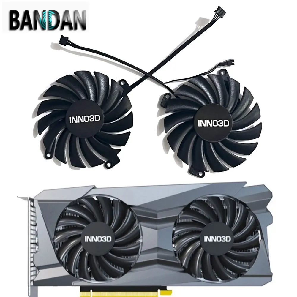 NEW 85MM 4PIN RTX 3060 TWIN X2 GPU Video Card Cooling Fan For INNO3D GeForce RTX3050 3060 3060TI 3080 TWIN X2 OC Graphics Card