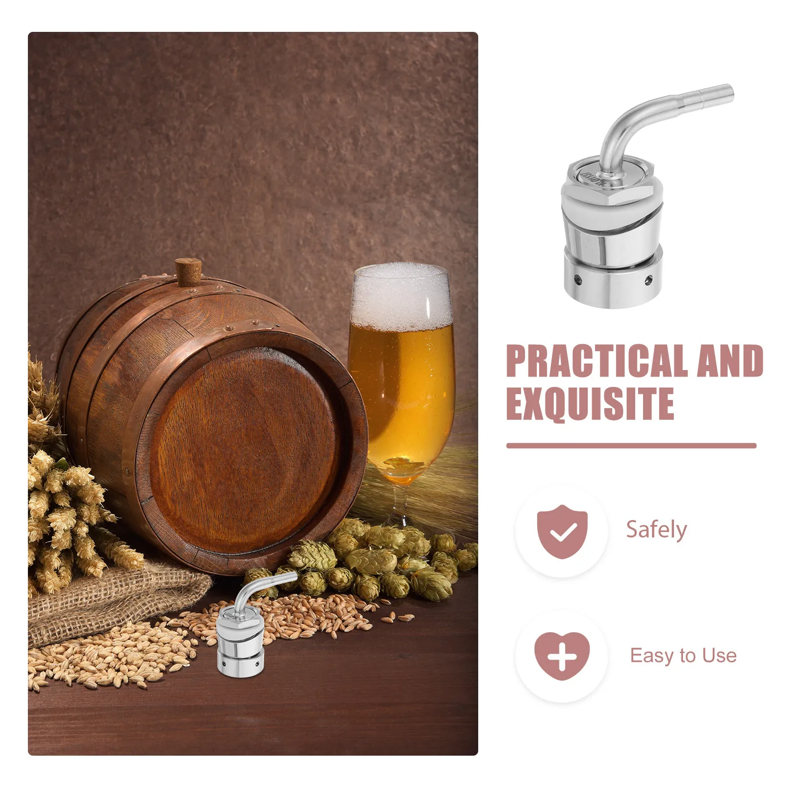 

Draft Beer Tower Tap Stainless Steel Shank Assembly Homebrew Faucet Replacement Beer Tower Tap Hardware Keg Dispensing Part