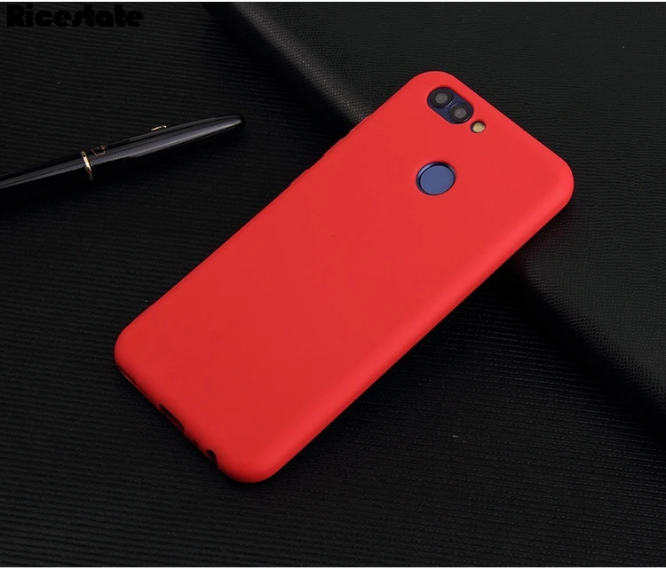 Huawei P smart case Huawei P smart Clear TPU and solid color fundas For Huawei Enjoy 7s Back Cover Protect Skin Silicon case