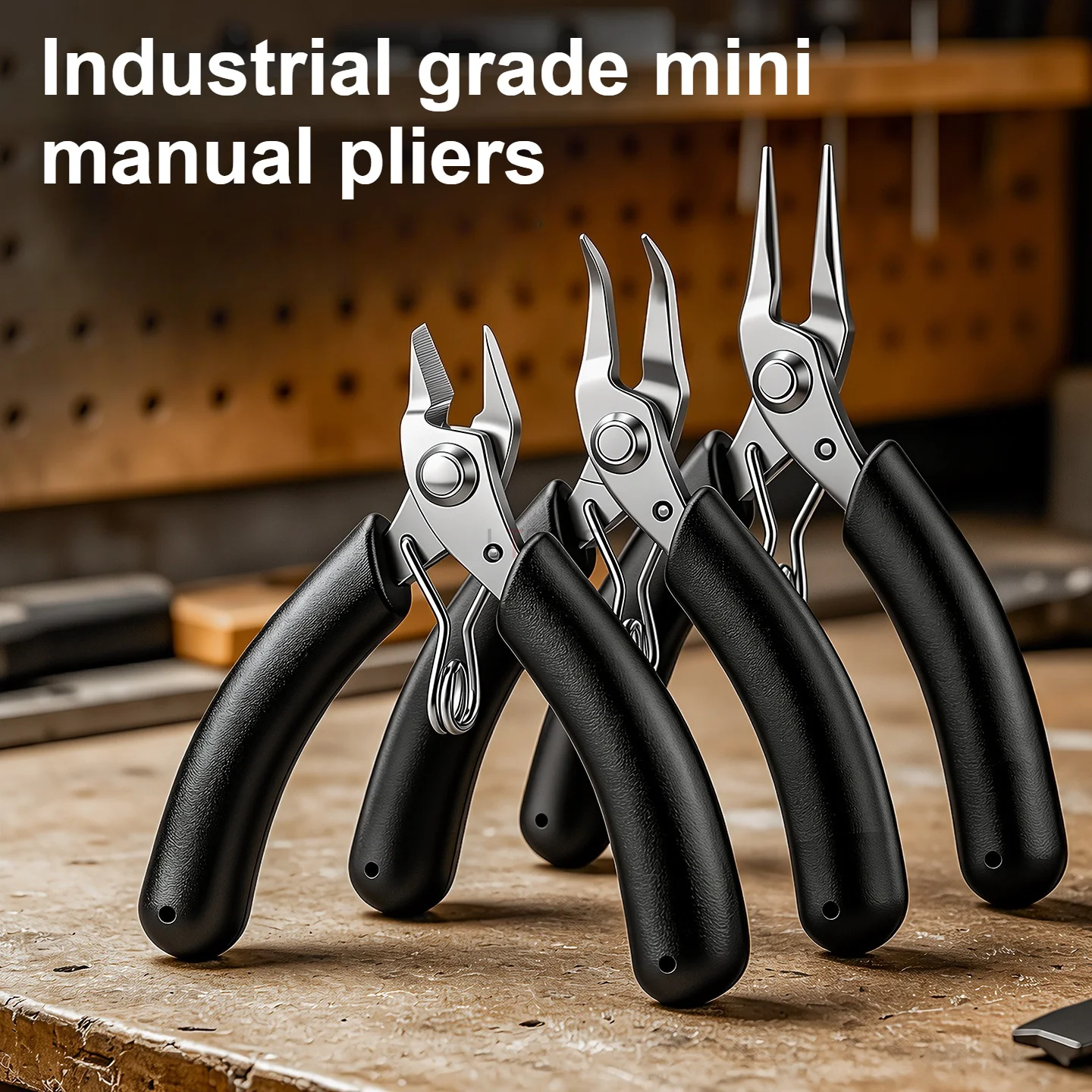 Needle Nosed Pliers Metal Accessories with Rings Handmade Industrial Grade High Hardness Mini Toothless Jewelry Wear-resistant