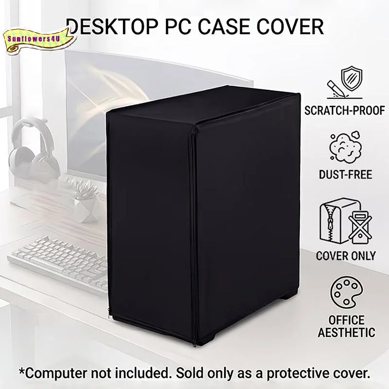 Computer Case Main Unit Dust Cover Waterproof Protective Sleeve for Desktop PC Chassis Used in Home and Office Area