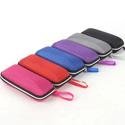 5 Colors Glasses Storage Box Eyewear Cases Cover Sunglasses Case For Women Men Glasses Box With Lanyard Zipper Eyeglass Cases