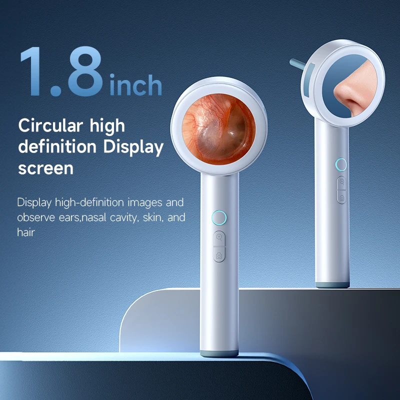 1.8-inch Screen Headphones for Instant Activation/recording, Suitable for Children/adults/pets' Ear Glasses,  Visual Ear Washers