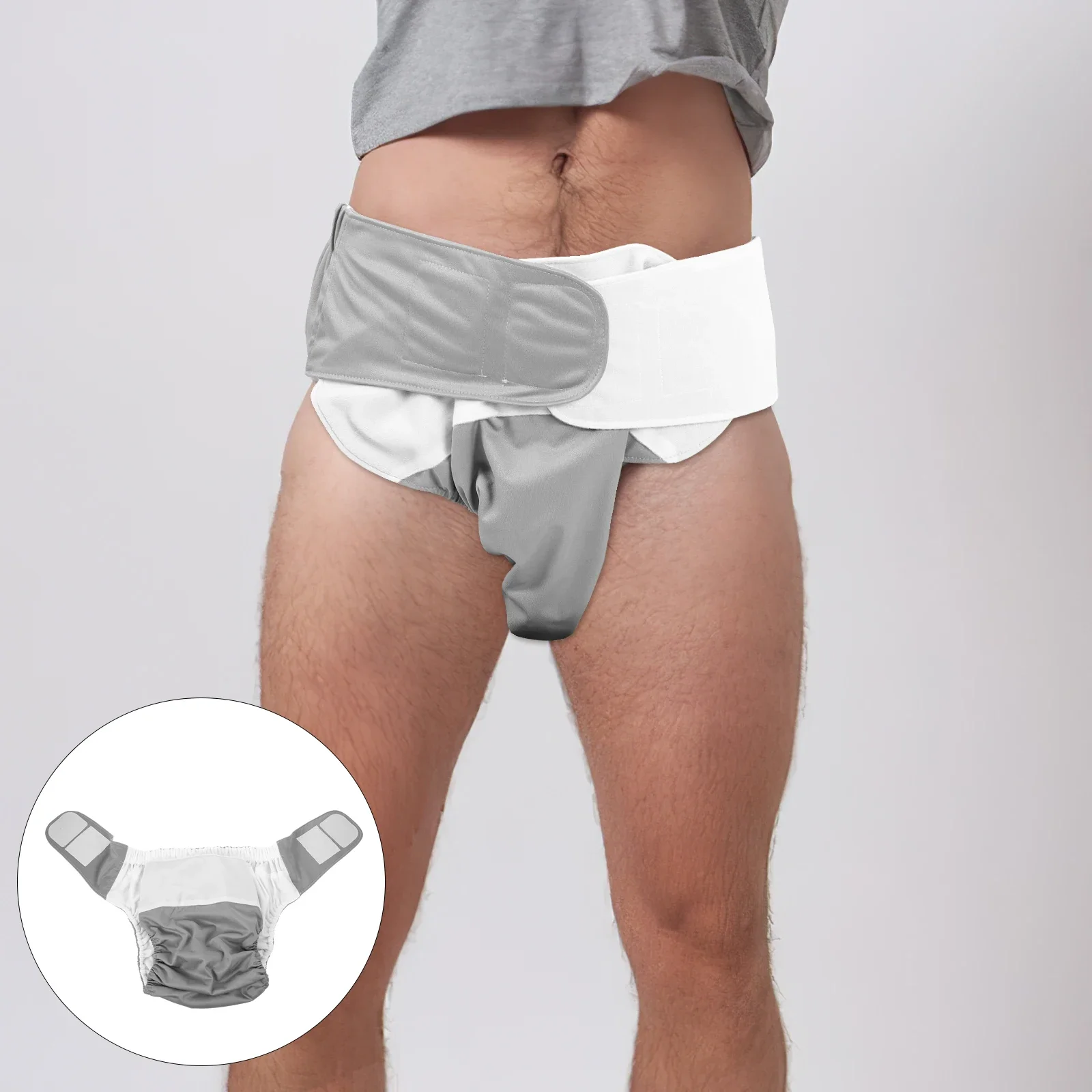 Adult Diaper Anti-Leak Washable Reusable Leakproof Incontinence Nappy for Hospital Home Elderly Men Women Breathable Comfortable
