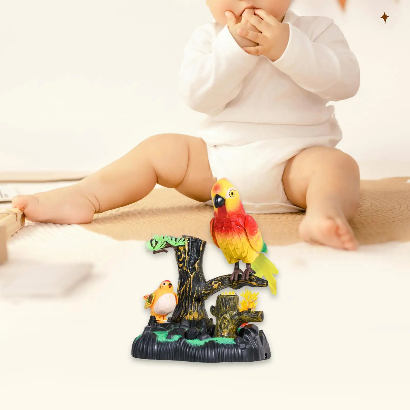 

Electronic Birds Toy Sound Activated Interactive Talking Sound Control Toy Electric Desk Pet for Toddlers Desk Office Baby Gifts