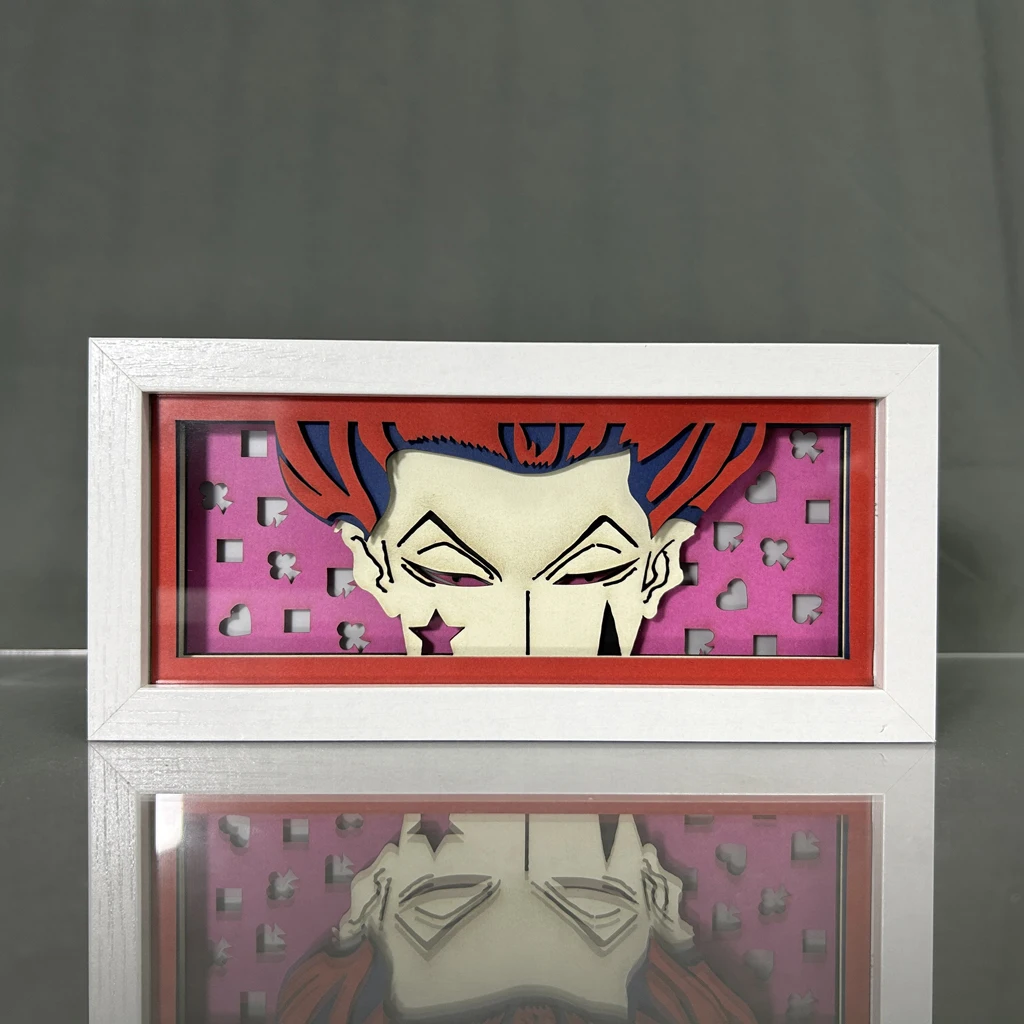 Paper Cut Anime Led Light Box Hunter X Hunter Hisoka Lightbox for Bedroom Decor Nightlight HXH Cool Birthday Gift Table Lamps