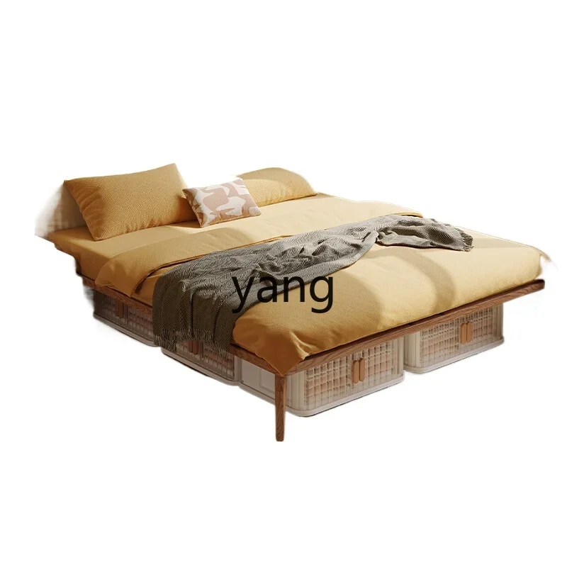 LH modern simple small apartment 1 meter 2 single flat edge bed ash wood solid wood bed