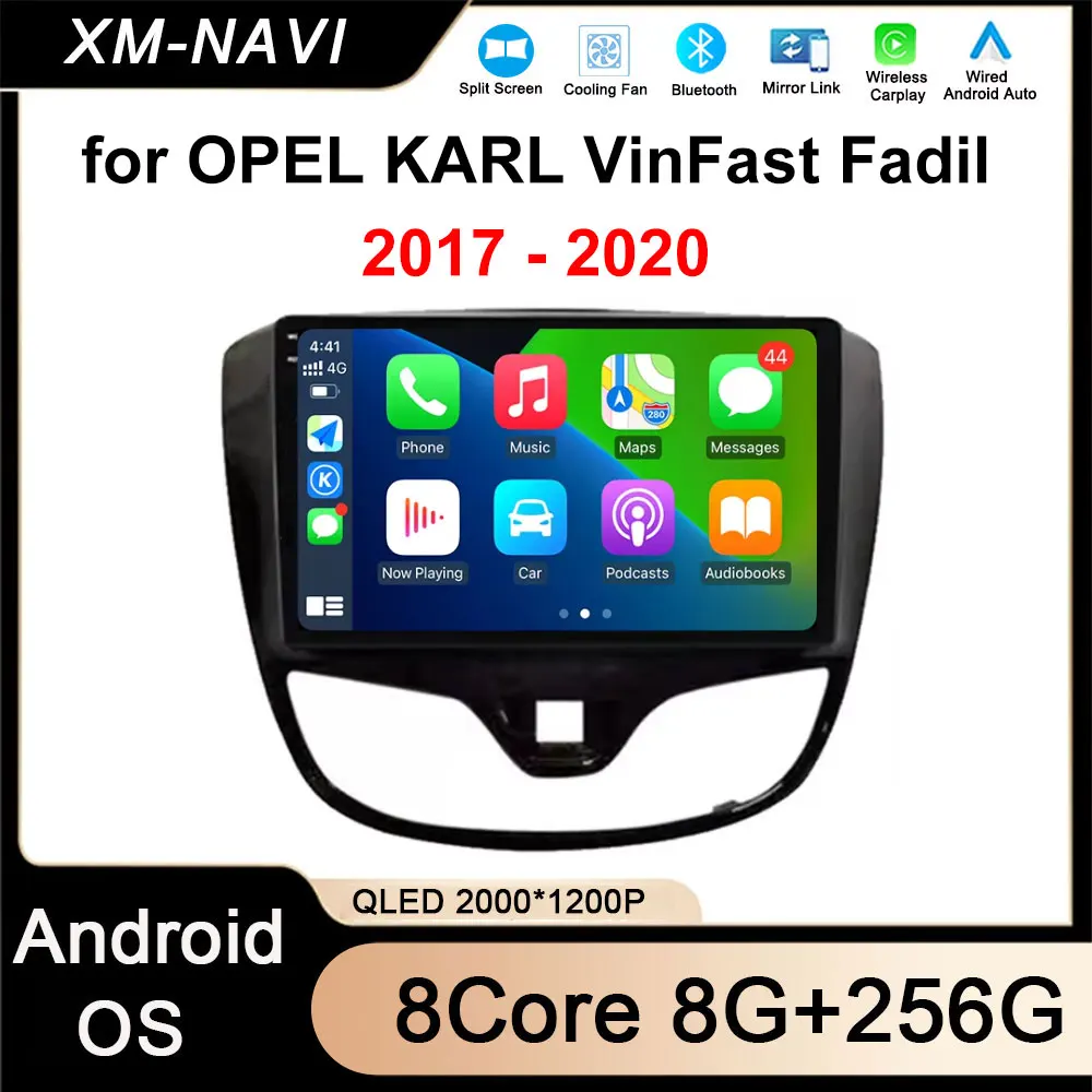 Car Radio Android Auto for OPEL KARL VinFast Fadil 2017 - 2020 WIFI  Multimedia Player Stereo Navigation 4G GPS Carplay Screen