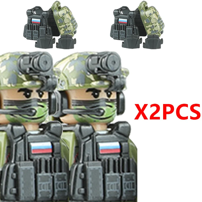 Militär Russland Spezialeinheiten SWAT Bausteine Deutscher KSK US Stadtpolizei Armee Angriffssoldat Figur Waffen Bausteine Spielzeug