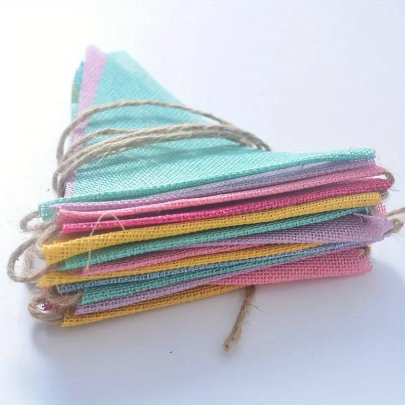 Bunte Wimpel-Wimpelkette aus Polyester, Mehrzweck-Hängeflagge für Heim- und Eventdekoration, für Hochzeiten, Geburtstage, Ostern, Neujahr