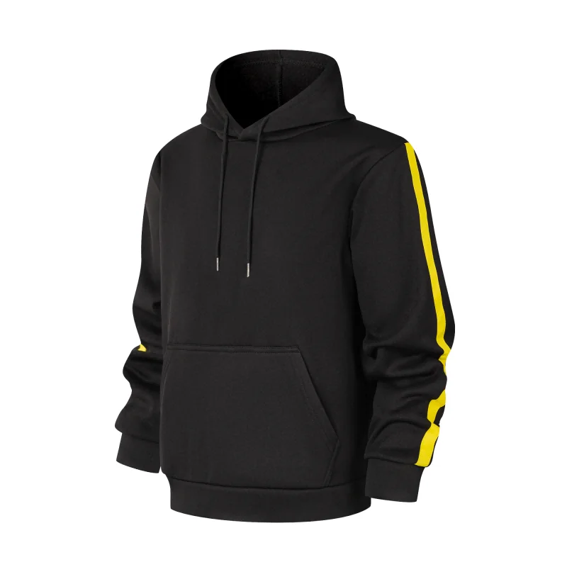 2024 New Men's Sweatshirts Casual Sports Hoodies Tops Side Ribbon Stereo Pockets Fashionable and High Quality