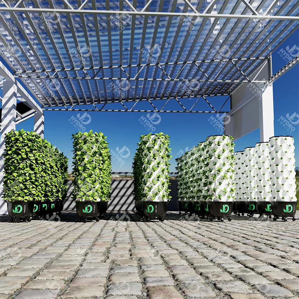 2025OptimizedการเกษตรชลประทานHydroponicsอุปกรณ์เรือนกระจกRotary Aeroponic Tower Gardenแนวตั้งHydroponic System