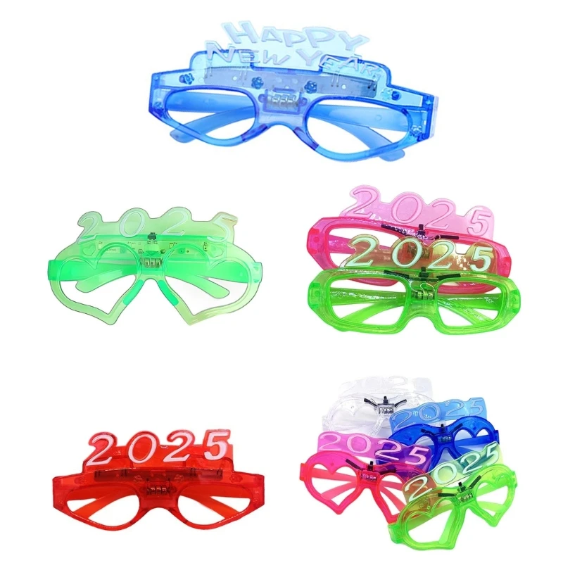 2025 LED Light Up Glasses 2025 New Year Eyeglasses New Year Party Eyeglasses