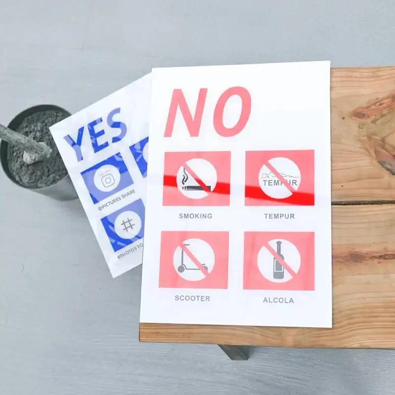 1 Stück auffälliges, rauchfreies Wandschild – bruchsichere Acrylsignage für öffentliche Räume, Geschäfte und Widerstände – Detail 5