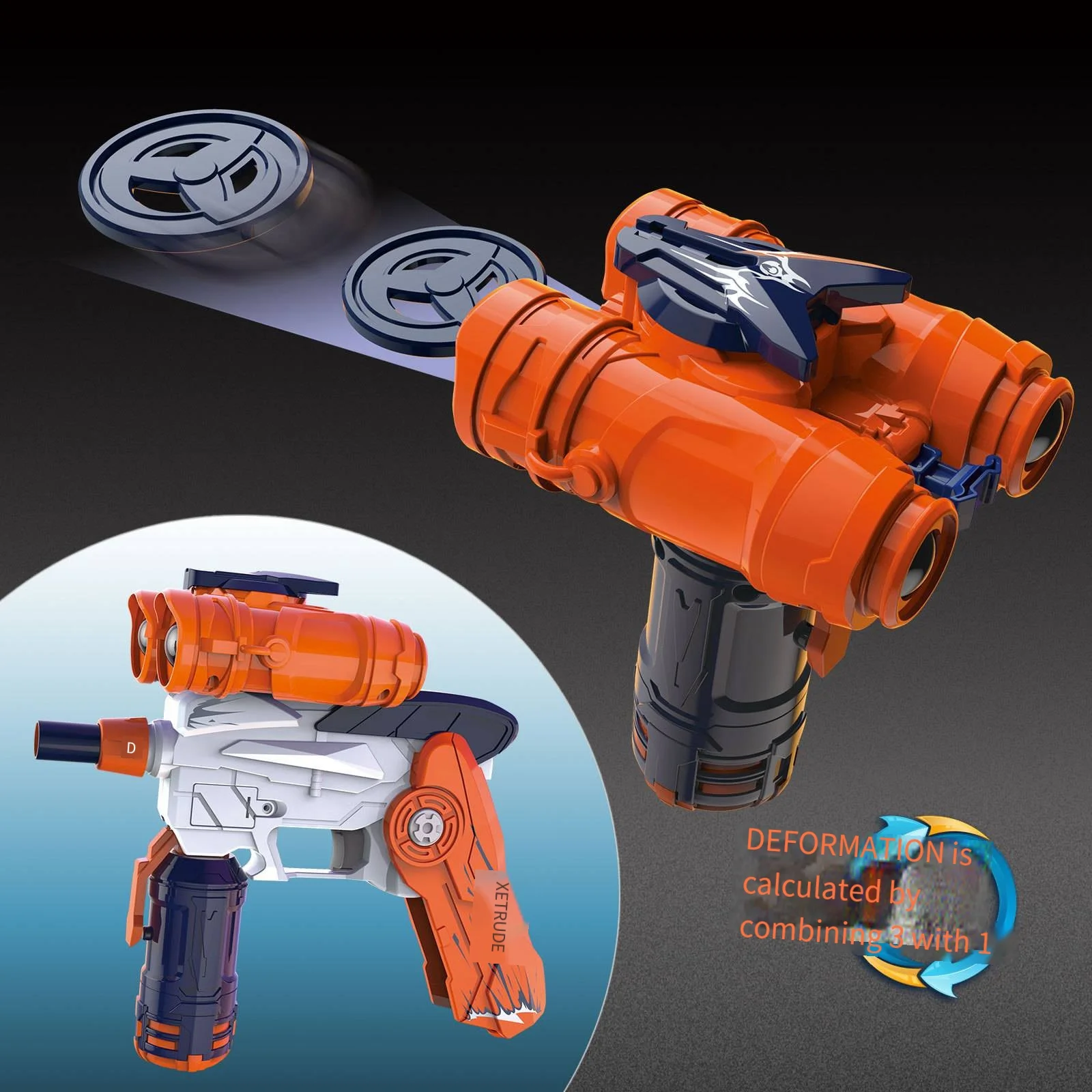 East Soft bullet gun toy set Children's manual pull bolt Soft bullet gun EVA bullets can be transformed into 3-in-1 3-6 yearsold