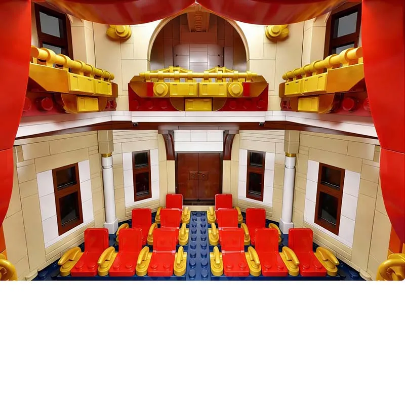 3253-teiliges Modulares Opernhaus-Bausatz, Anpassbares Modulares Baustein-Set, Kreatives Design, Lehrreiches DIY-Festivalspielzeug-Geschenk