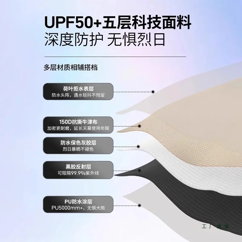 Outdoor canopy tent Ultra-light portable camping rain protection sun protection awning camping picnic picnic supplies equipment