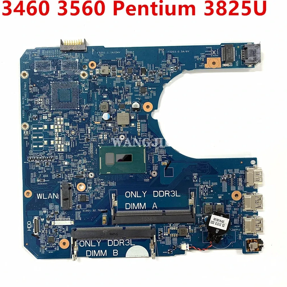 CN-0TJ0DH 0TJ0DH TJ0DH For Dell Latitude 3460 3560 Laptop Motherboard 85GK8 14290-2 W/ Pentium 3825U 100% Working