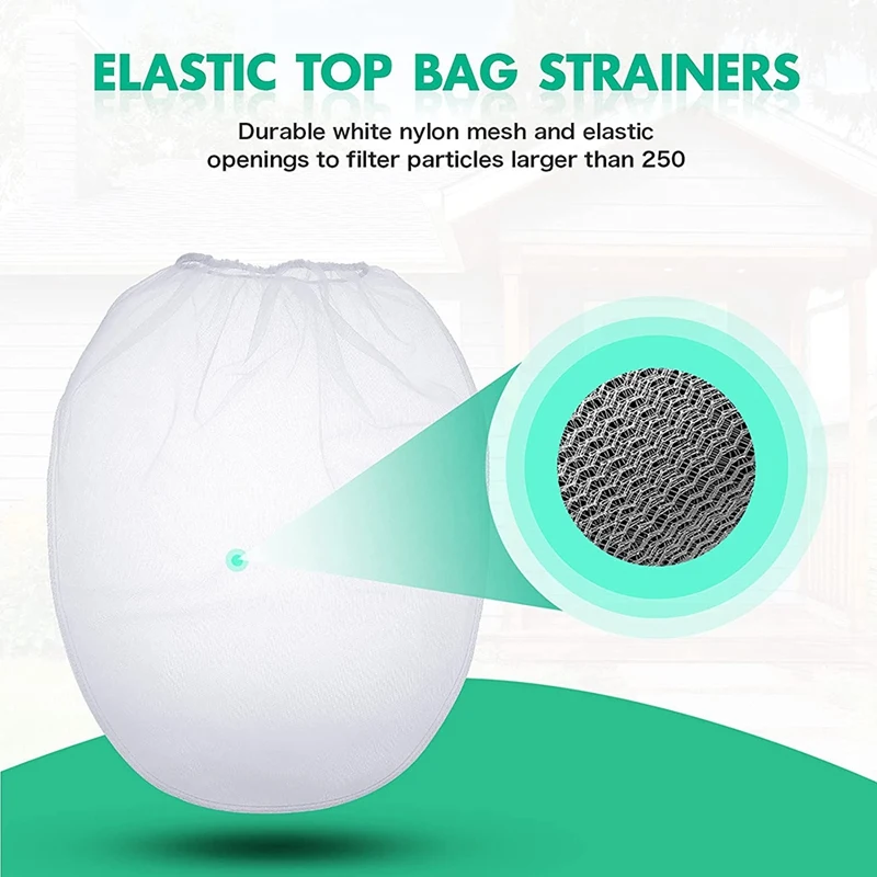 30 Pieces Paint Strainer Bags 20Pcs 5 Gallon White Fine Mesh Filters Bag 10Pcs1 Gallon Paint Filter Bag For Paint