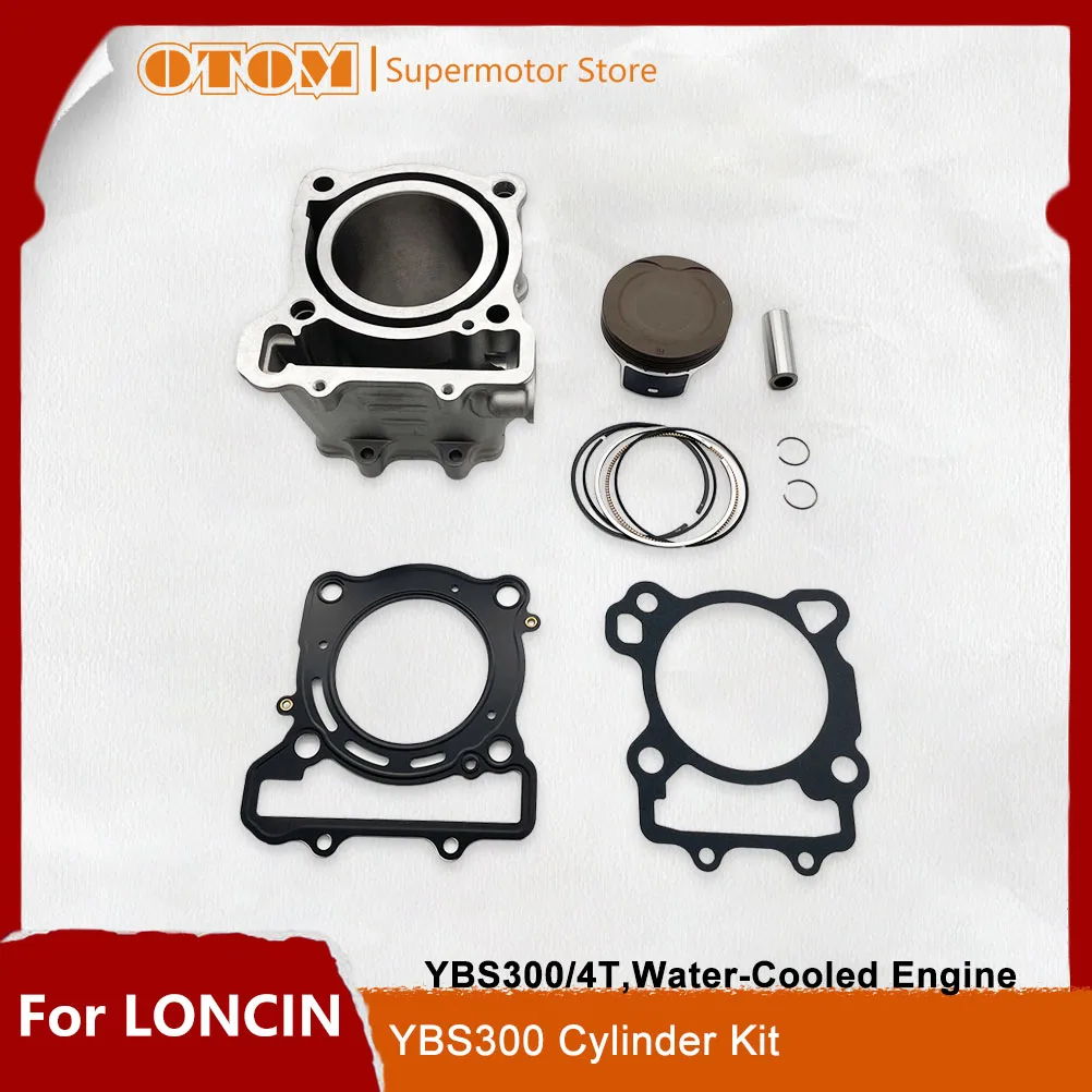 

Комплект цилиндров мотоцикла OTOM, 76 мм, блок цилиндров, поршневое кольцо, прокладка штифта для LONCIN YBS300, 4-тактные детали двигателя с водяным охлаждением