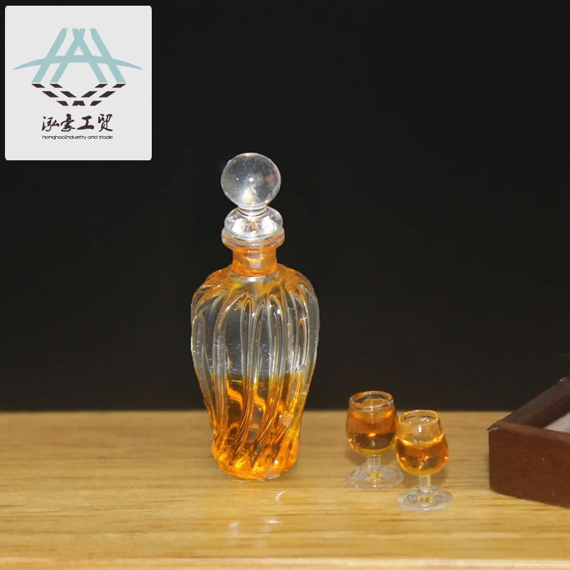 1:12 Simulated Miniature Whiskey Set Doll House Accessories Diy Miniature Model Toys Bar Scene Photography Props Decoration