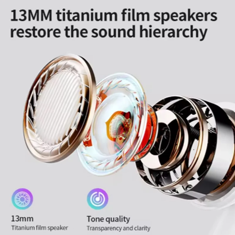 سماعات أذن لاسلكية A50 MYX - حافظة معدنية مقاومة للصدمات والخدش، صوت HiFi، توافق عالمي للهواتف الذكية