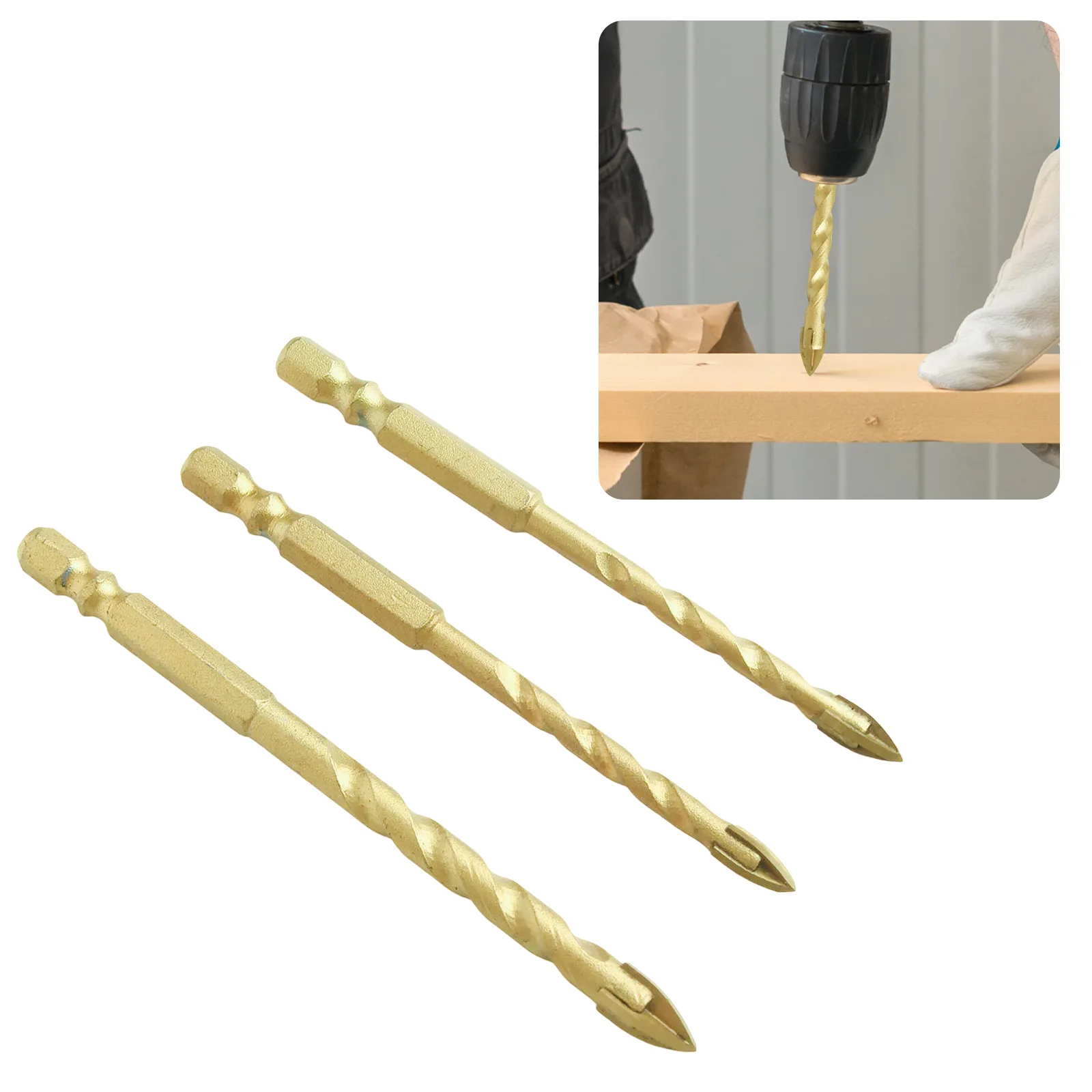 Sized Triangle Shape Metal Tools Perfectly Crafted to Handle a Variety of Drilling Needs Across Different Materials