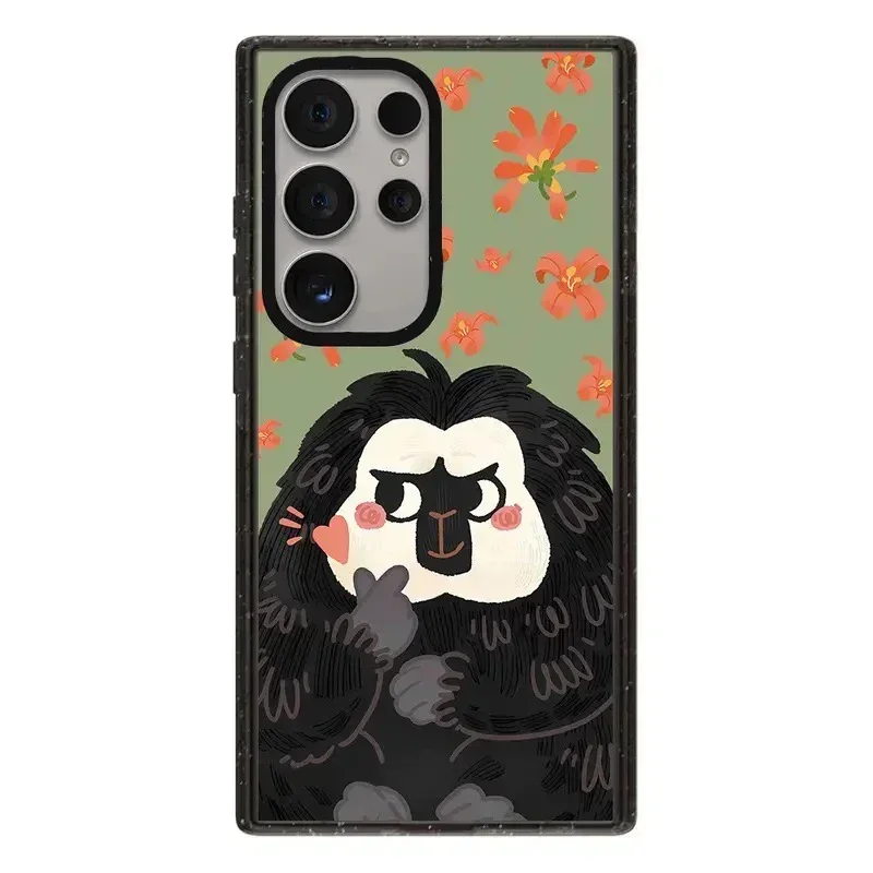 

Cartoon Zoo Acrylic Black Border Protective Case for Samsung Galaxy S 22 S23 S24 Ultra S22+ S23+ S24 Plus Shell