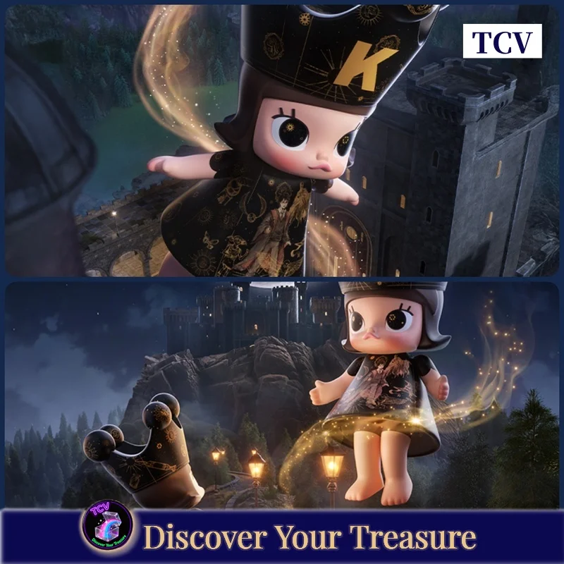 Tcv Popmart Mega Royal Molly 400% figuras de adorno de Harry Potter caja misteriosa caja ciega adorno grande juego de moda regalo de Navidad