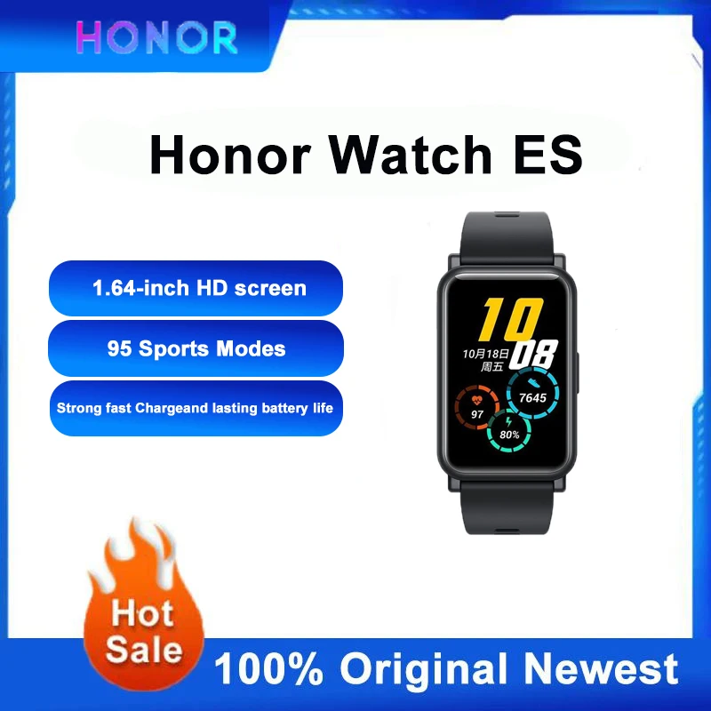 

Honor watch ES Intelligent Heart Rate, Blood Oxygen, Sleep Pressure, Physiological Health Monitoring and Waterproofing