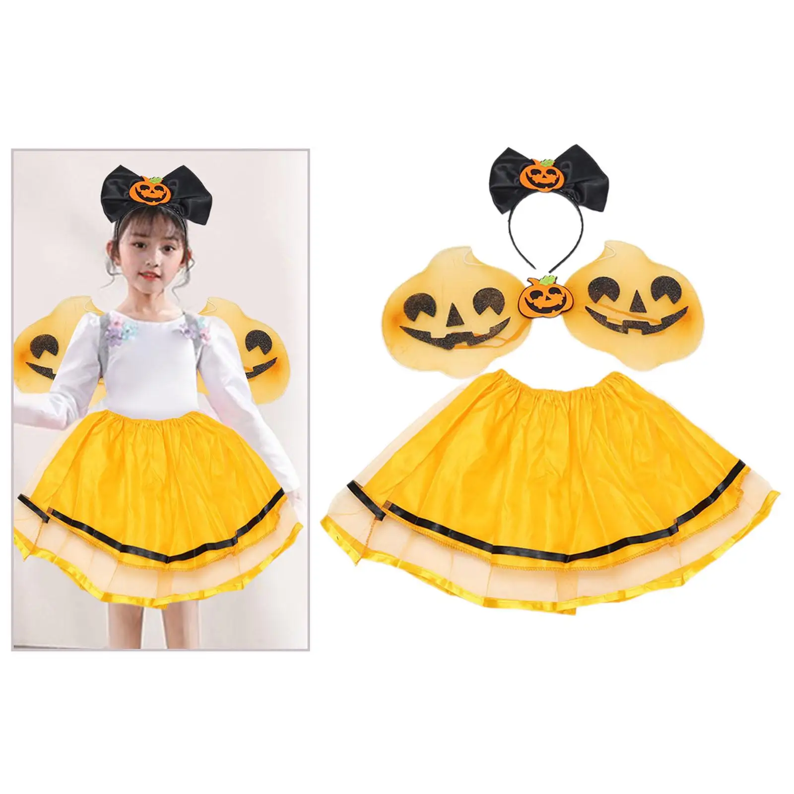 

Костюм тыквы для девочек, новинка, комплект повязки на голову для рождественских уличных фестивалей, вечеринок