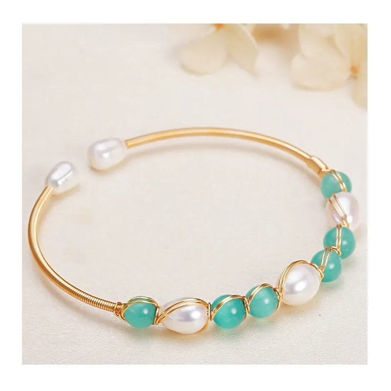 

Yamashita Lake Freshwater Pearl Winding Handmade Real Pearl Bracelet Women's Casual Jewelry Gift
