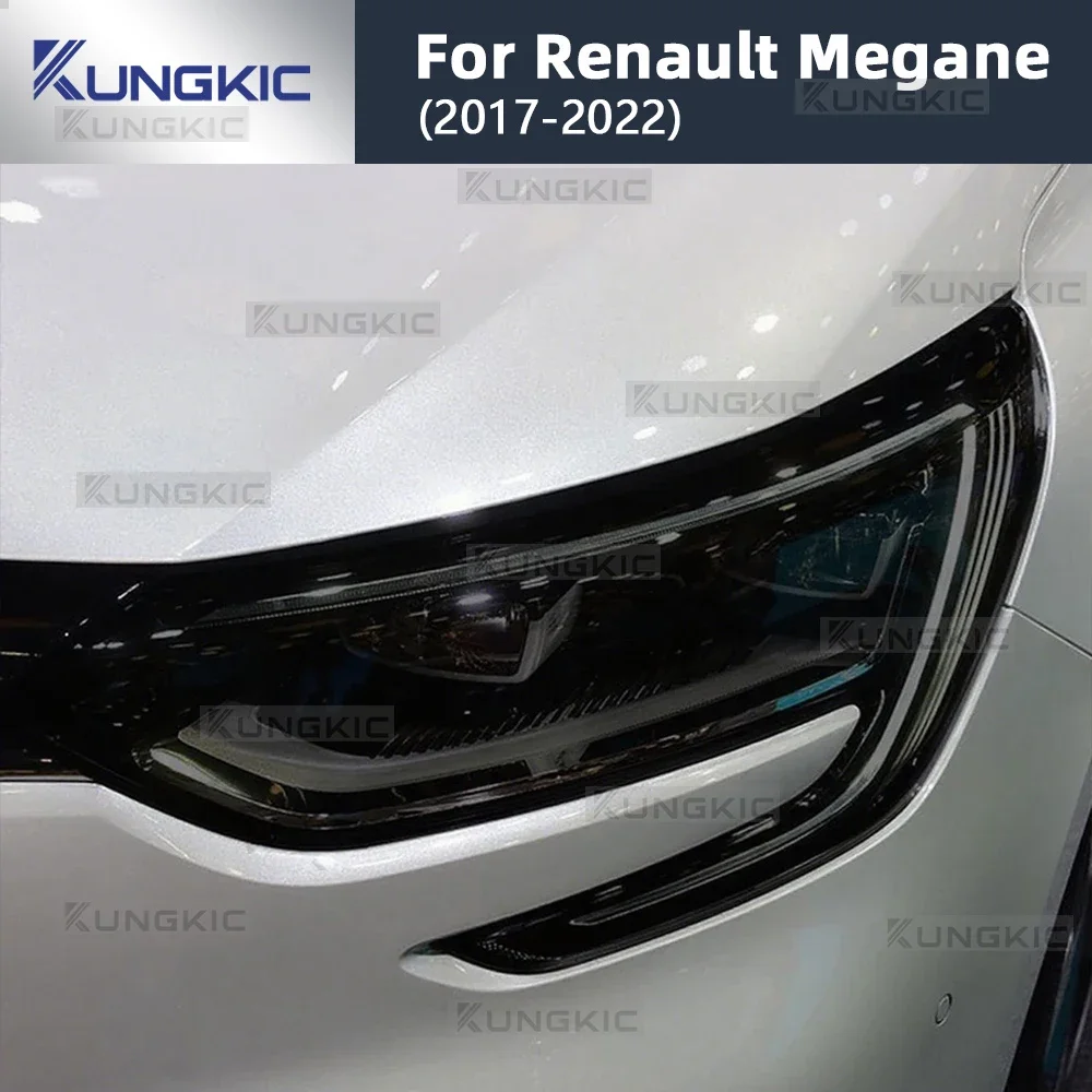 

Car Headlight Protective Film Smoked Black Tint Wrap Vinyl Clear TPU Sticker For Renault Megane 4 2017 2018 2019 2020 2021 2022