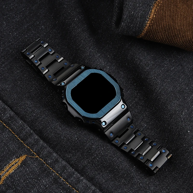 Mod kit Case GMW-B5000 For Casio G-SHOCK Series 40th Anniversary GMW-B5000 Metal Stainless Steel Strap Case Set Tool+Gift Box