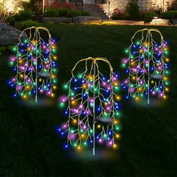 Upgrade LED Solar Power Firework Lights Garden Decoration Fairy Lights Waterproof Outdoor Dandelion Lawn Lamp for Patio Garden