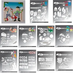 Numbers with Shadow Metal Cutting Dies for Clear Stamps Greeting Card DIY Photo Album Birthday Embossing Scrapbooking Handmade