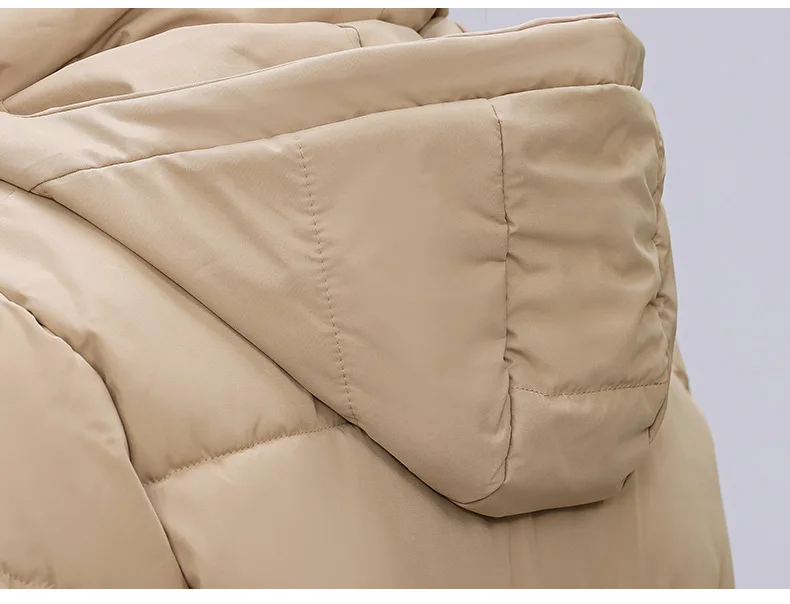 Winter Long Puffer Coat for Women Hooded Quilted Windproof Warm Zip Up Outerwear Russian Cold Weather Snow Jacket Over Knee Cozy